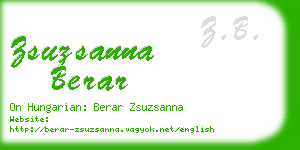 zsuzsanna berar business card